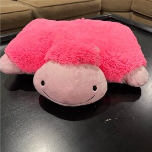 Neon Pink Plush Hippo Pillow Pet